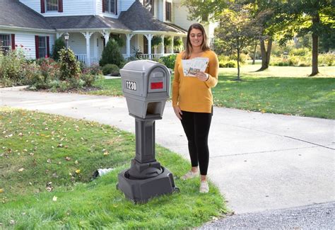 mail box post with metal stake|mailbox without digging hole.